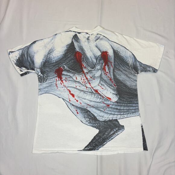 Vintage 1993 Jurassic Park AOP Movie Promo T Shirt Men's XL - Picture 4 of 10